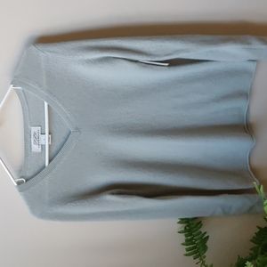 NWT PLY Cashmere Sweater V-neck Mint Green S